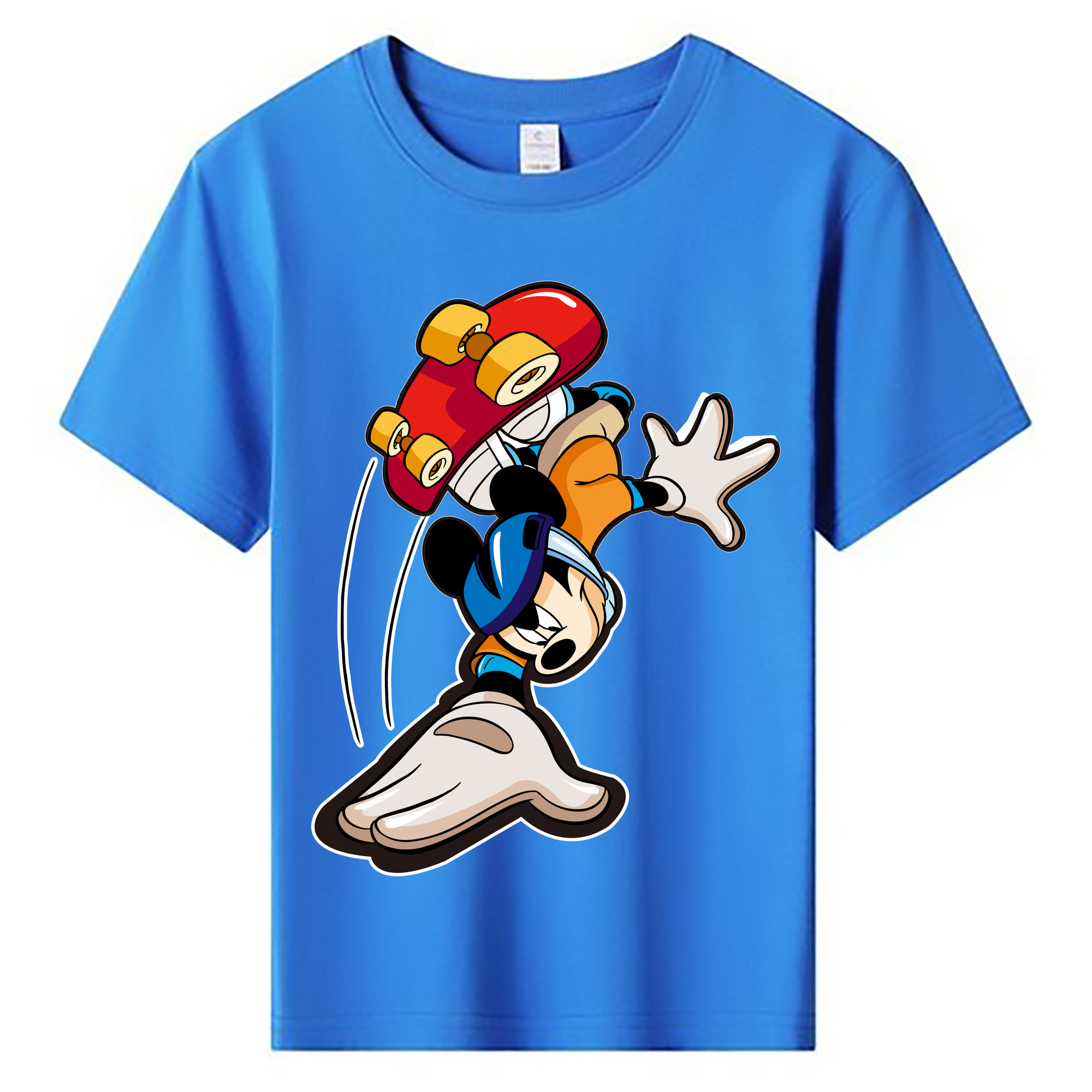 ミッキーマウス Mickey Mouse 綿100％キッズTシャツ（フロントプリント）